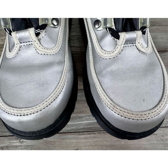 Cougar Cruiser Retro Metallic Silver Lug Boot Size 7.5 - Picture 4 of 11